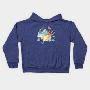 Stay Positive Stingray Watercolor Kids Hoodie